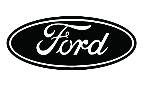 Black Ford logo for Ford repair and maintenance services at Express Lube & Car Care in Arlington, Texas