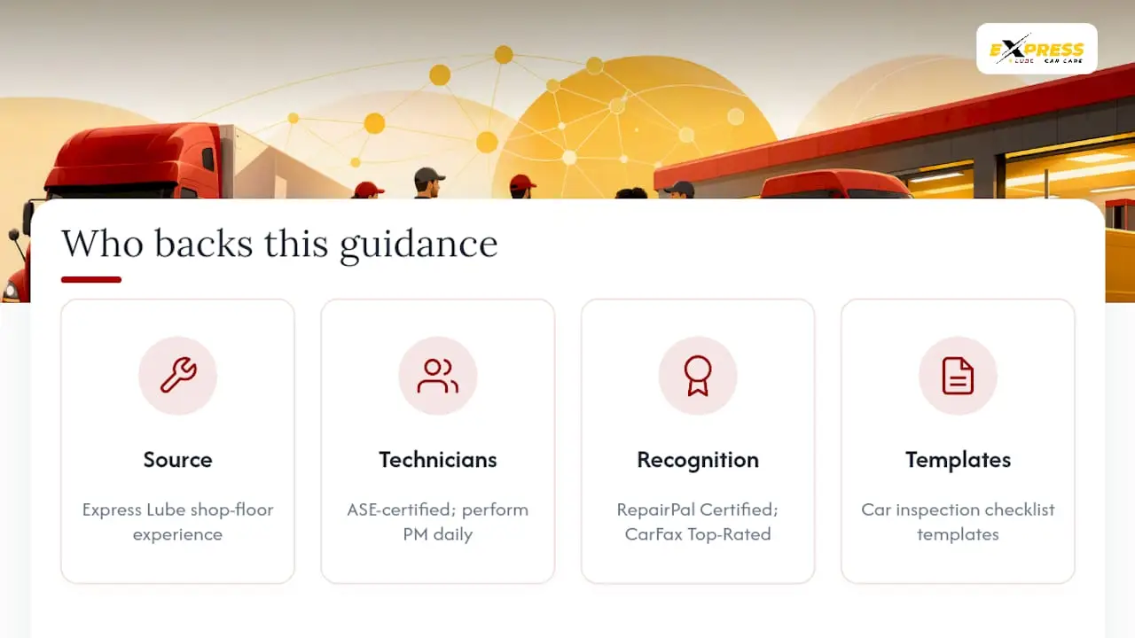 Who Backs This Fleet Maintenance Checklist Guidance? — overview diagram