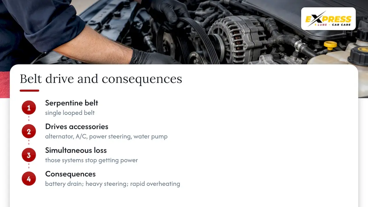 Serpentine belt accessory failure diagram