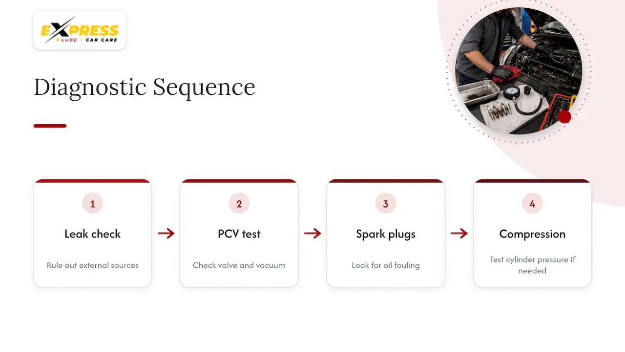 Book a Diagnostic for Your Oil Consumption Concerns — overview diagram