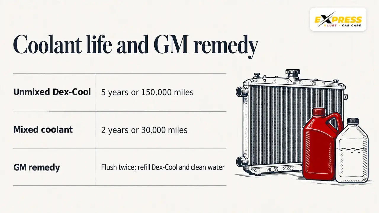 Coolant service life before and after mixing